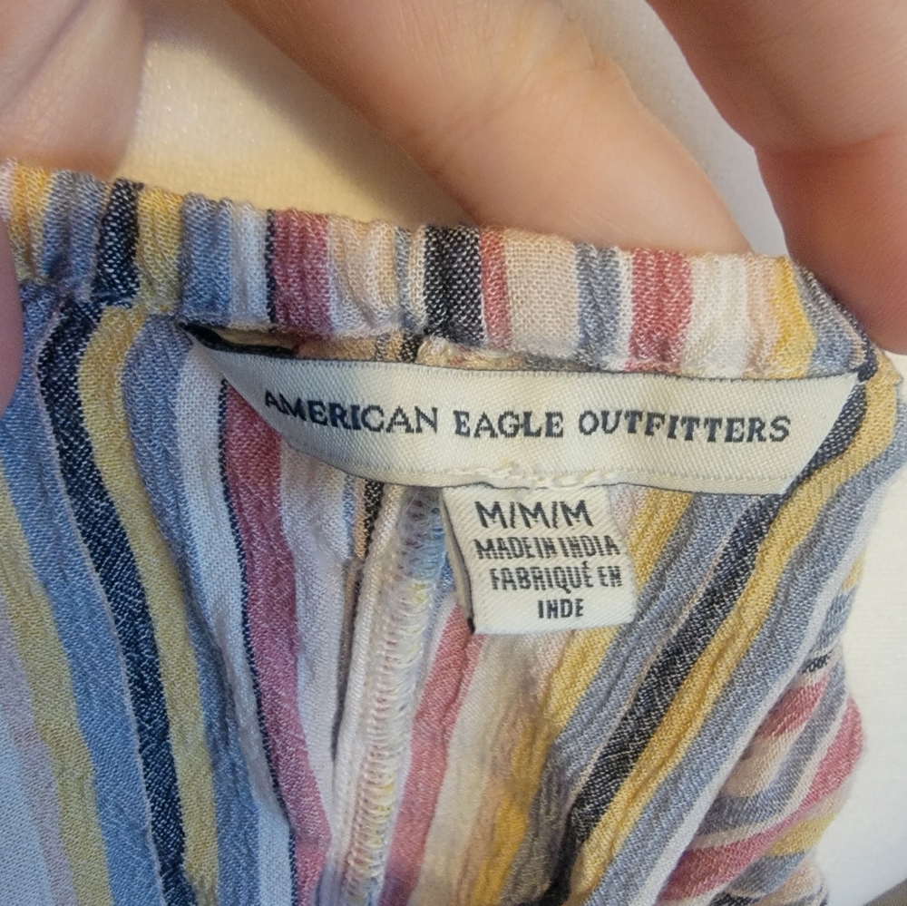 American Eagle Halter Dress | Multi Stripe | Size M - Picture 4 of 5